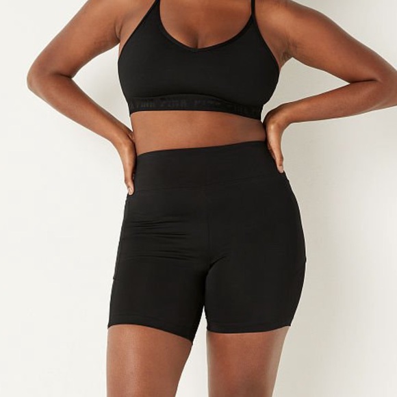 Vs Pink Ultimate High Waist 6" Bike Short With Mesh - Picture 9 of 11